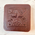 Lone Star Bison Leather Coaster