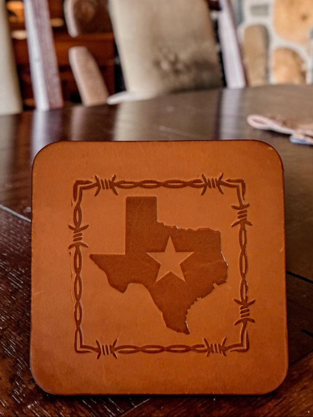 State of Texas & Barbwire Coaster